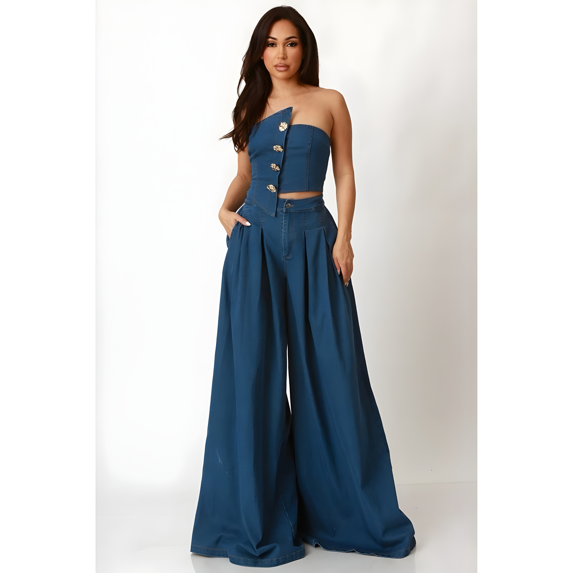 Indigo Icon Wide-Leg Set