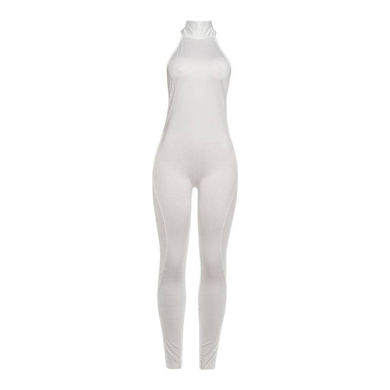 High-Neck Open-Back Catsuit