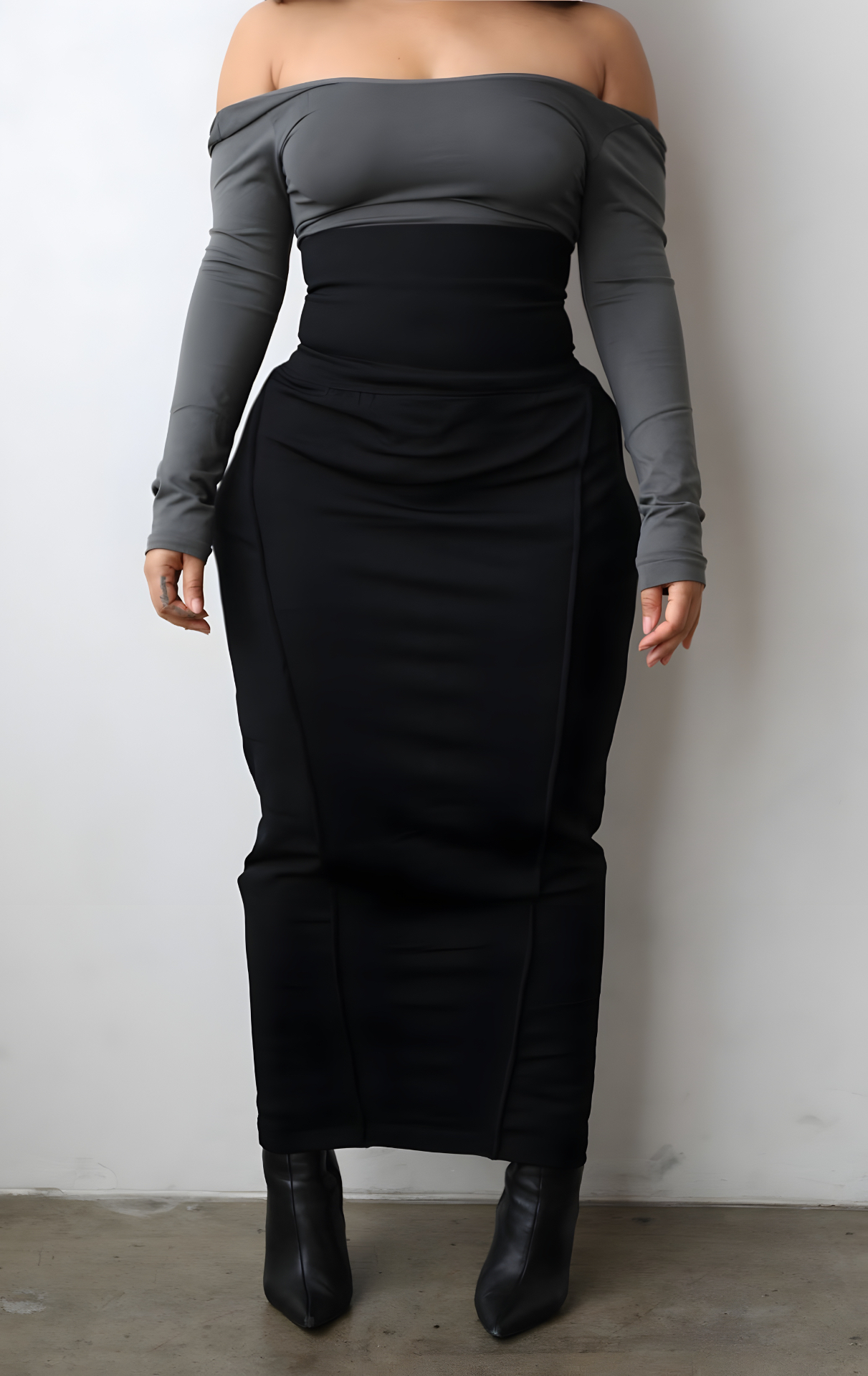 After Hours Off-Shoulder Maxi Set
